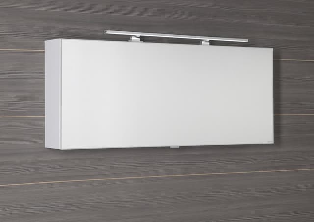 CLOE szafka z lustrem LED, 120x50x18cm, biały połysk