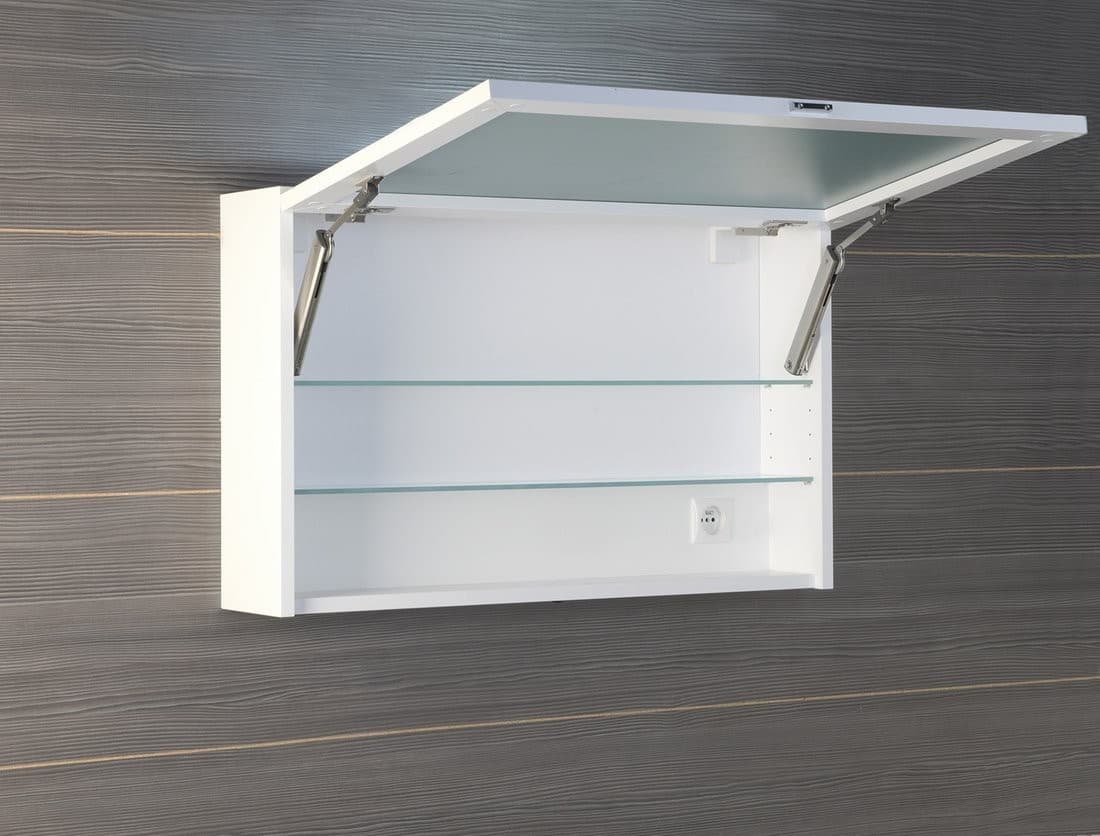 CLOE szafka lustrzana z oświetleniem LED 80x50cm biała