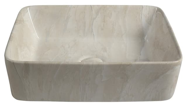 DALMA umywalka ceramiczna 48x13x38 cm z efektem marmuru