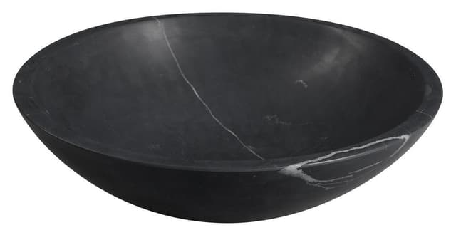 BLOK umywalka kamienna okrągła 40cm czarny Marquin
