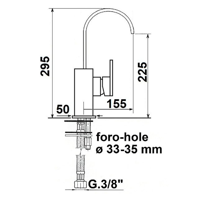 TRIUMPH bateria umywalkowa obrotowa bez odpływu, chrom