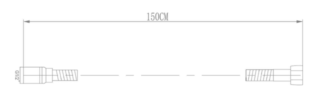 LUX wąż prysznicowy 150-180 cm, rozciągliwy, chrom