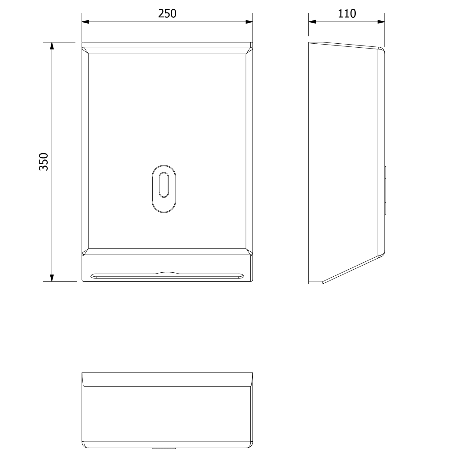 Zasobnik ręczników papierowych 260x320mm, biały