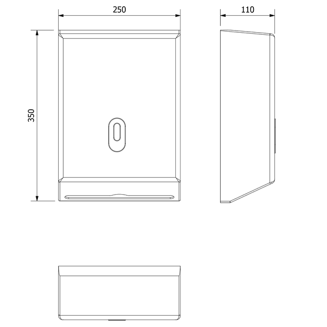 Zasobnik ręczników papierowych 260x320mm, biały