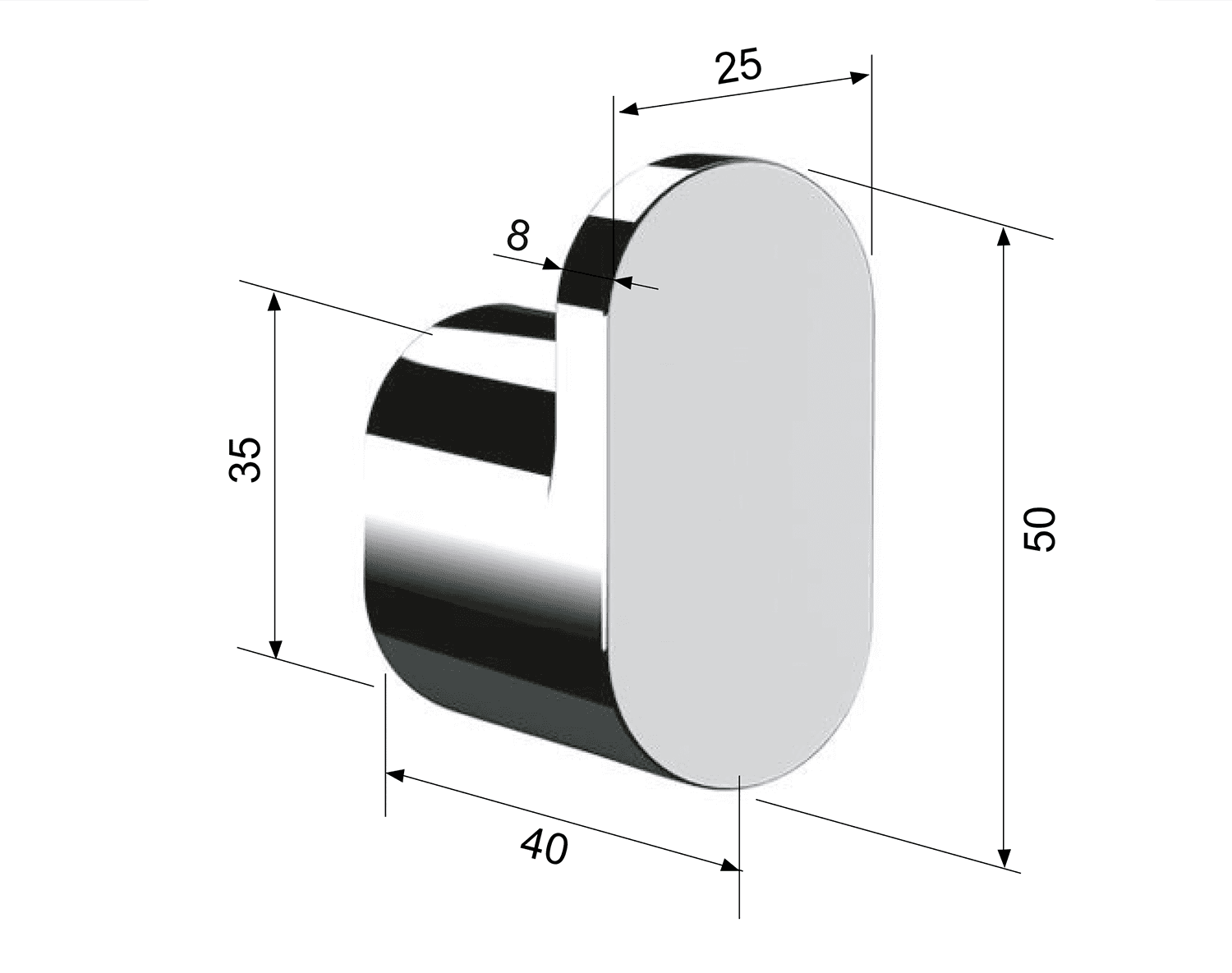 FLORI wieszak matowy, elegancki design Art Deco