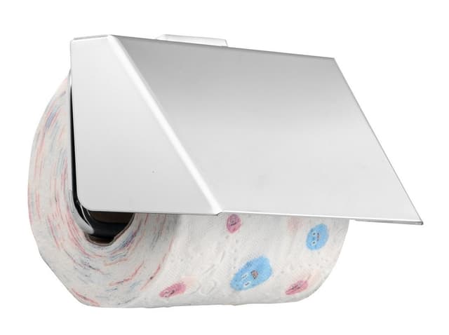 SOUL wieszak na papier toaletowy z klapką, chromowany