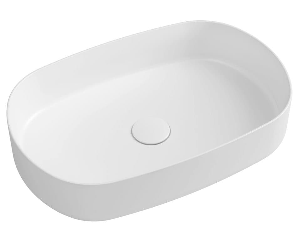 INFINITY OVAL umywalka nablatowa ceramiczna 55x36 cm