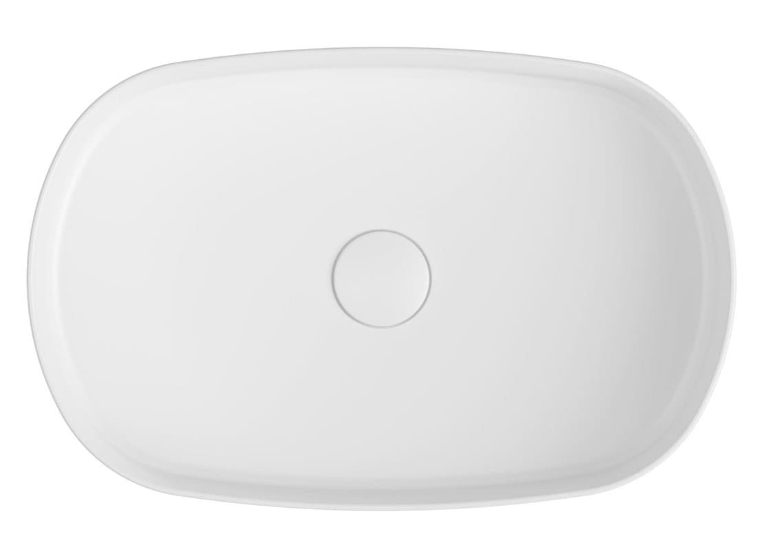 INFINITY OVAL umywalka nablatowa ceramiczna 55x36 cm