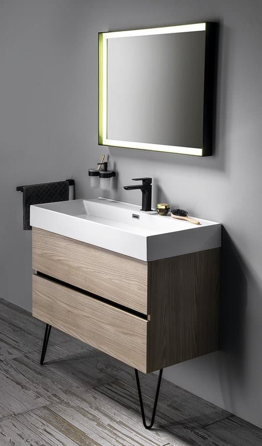 ODETTA nogi stal malowana, czarny mat 120x265mm, 2 szt