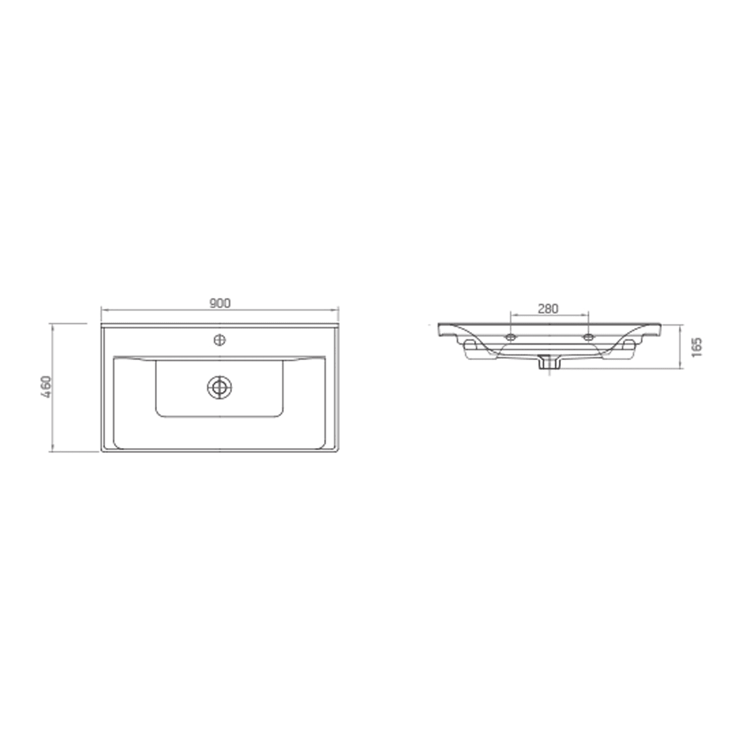 SAVA 90 umywalka meblowa 90x46 cm