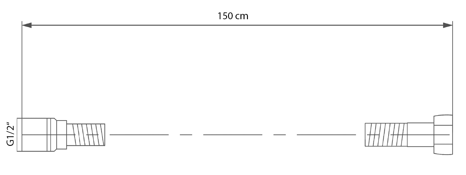 SOFTLEX wąż prysznicowy gładki 150cm