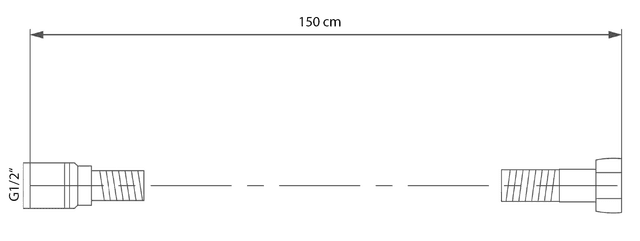 SOFTLEX wąż prysznicowy gładki 150cm