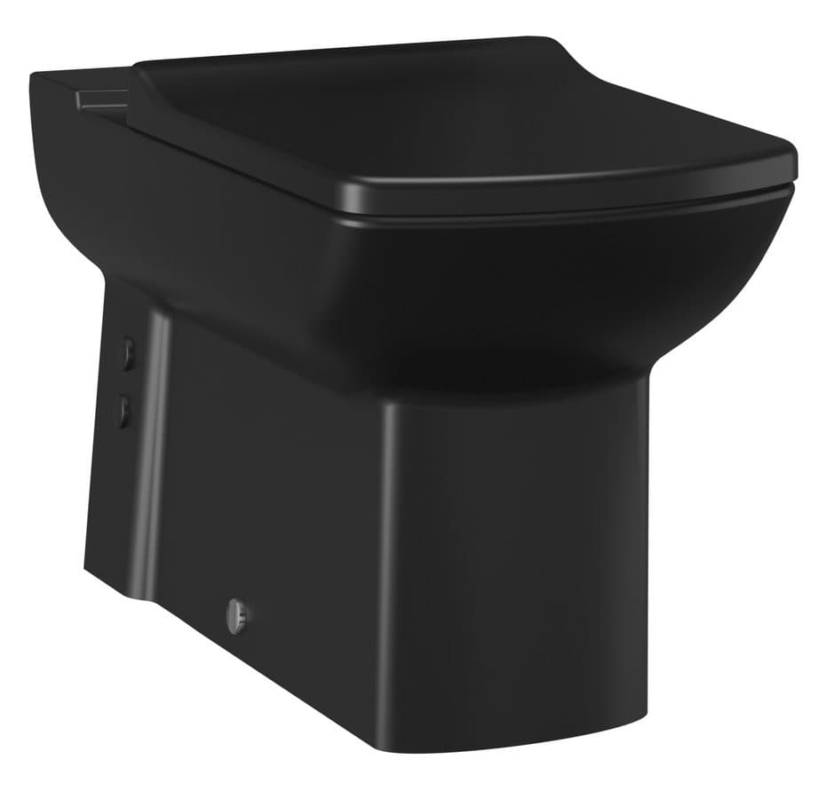 LARA miska do kombi WC, odpływ dolny/tylny, czarny mat