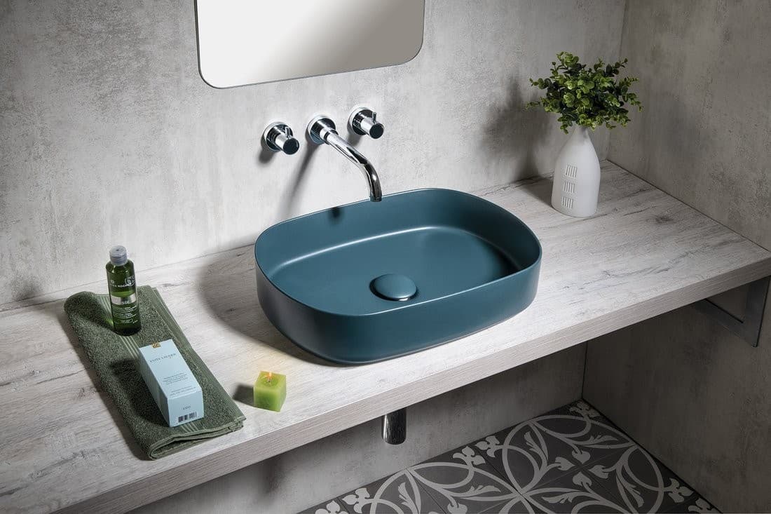 INFINITY OVAL umywalka ceramiczna nablatowa 55x36 cm