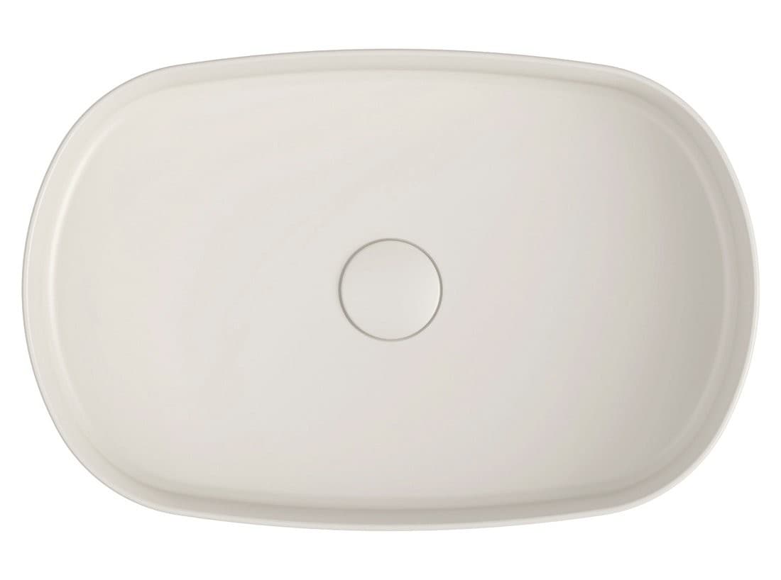 INFINITY OVAL umywalka ceramiczna nablatowa 55x36 cm