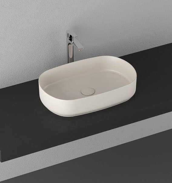 INFINITY OVAL umywalka ceramiczna nablatowa 55x36 cm