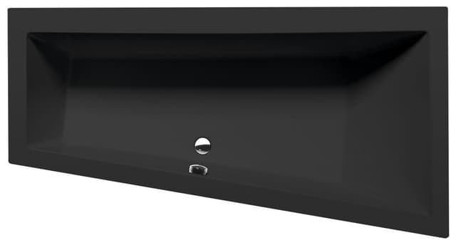 ANDRA R wanna asymetryczna 180x90x45 cm, czarny mat