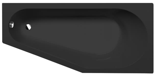 TIGRA R wanna asymetryczna 170x80, czarny mat