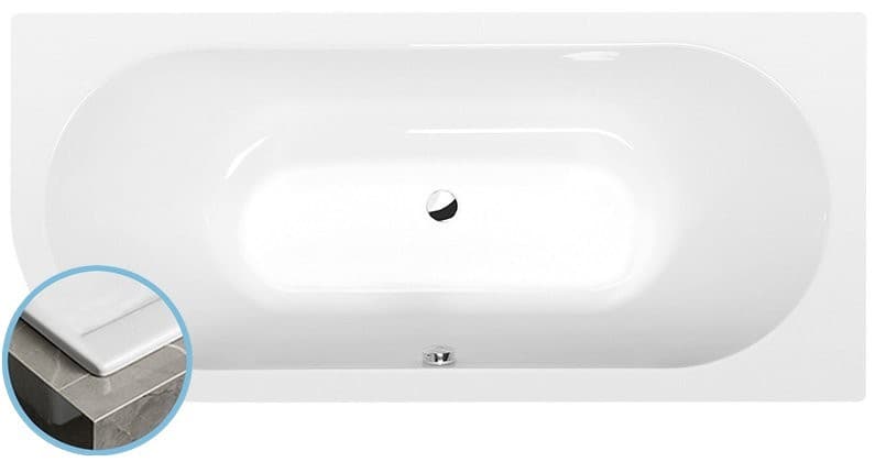 VIVA R SLIM wanna asymetryczna akrylowa 185x80 cm