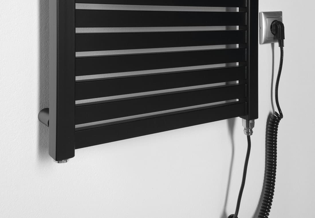 TONDI-E grzejnik elektryczny 450x970 mm, 300W, matowy czarny