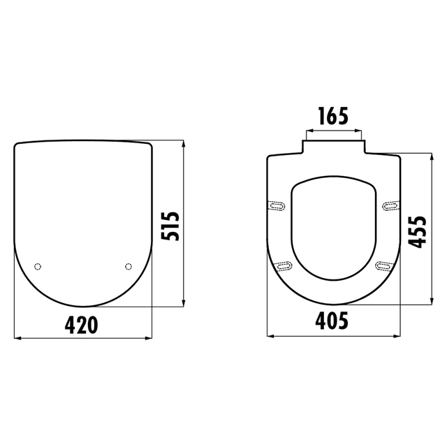 GRANDE deska WC Soft Close, biała z duroplasty