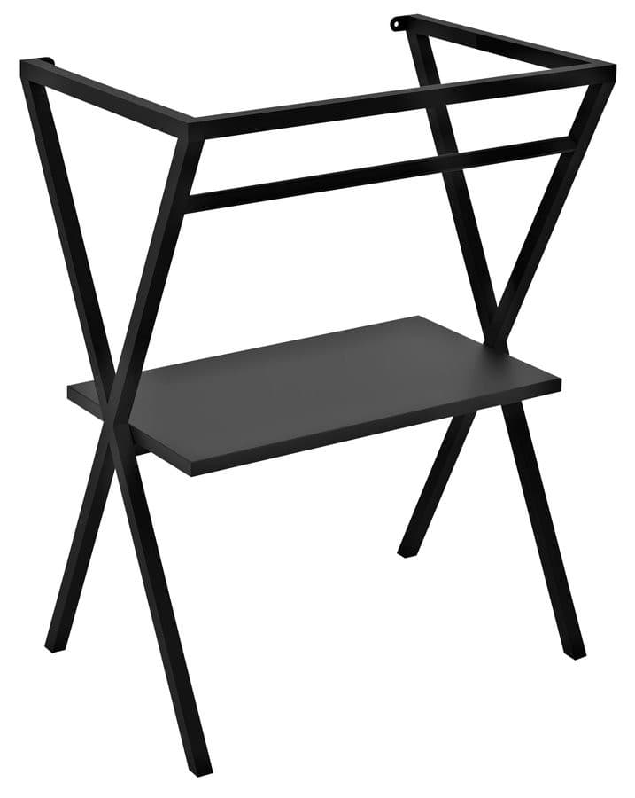FERRO konsola pod umywalkę 565x720x390 czarny mat