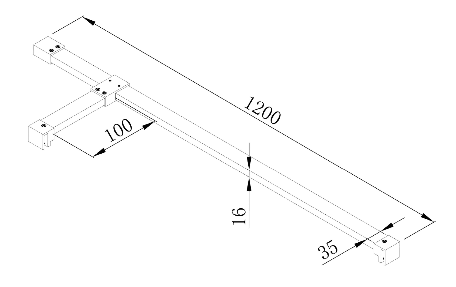 Wspornik do ścian kabinowych LEGRO i ONE, 120 cm, chrom