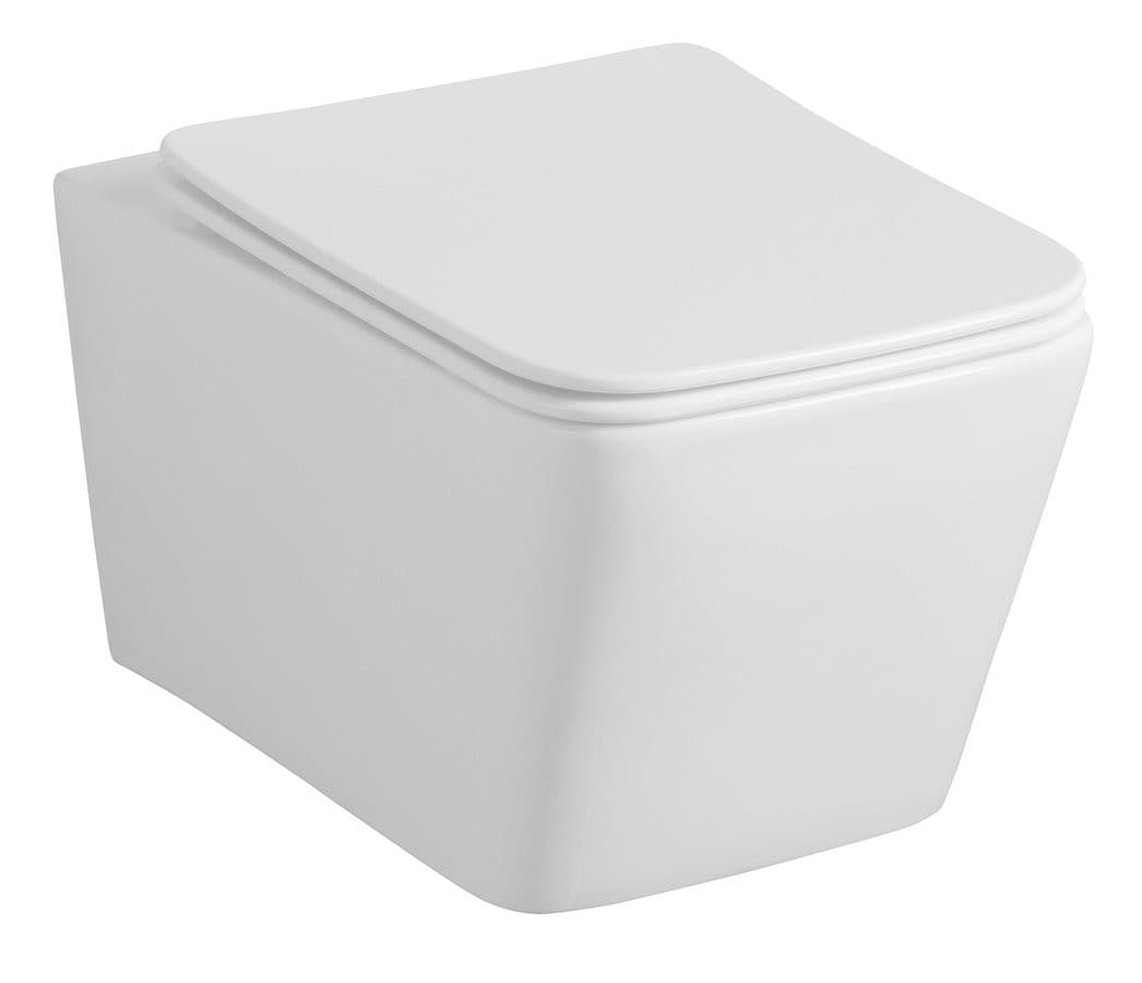 PORTO wisząca miska WC Rimless, 36x52 cm, biały