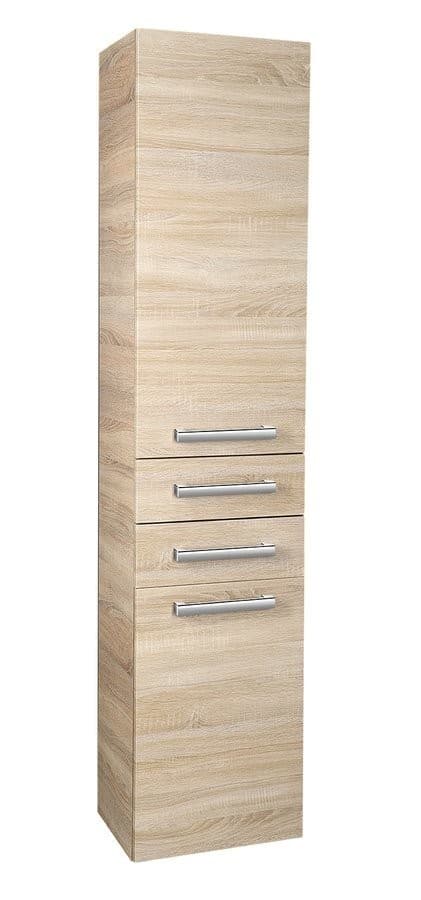 VEGA Szafka wysoka z koszem 40x184x31cm dąb platin