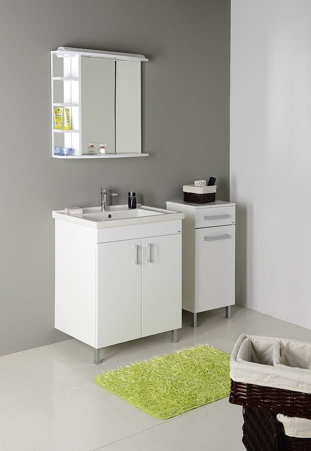 VEGA szafka dolna z koszem 40x78cm, biała