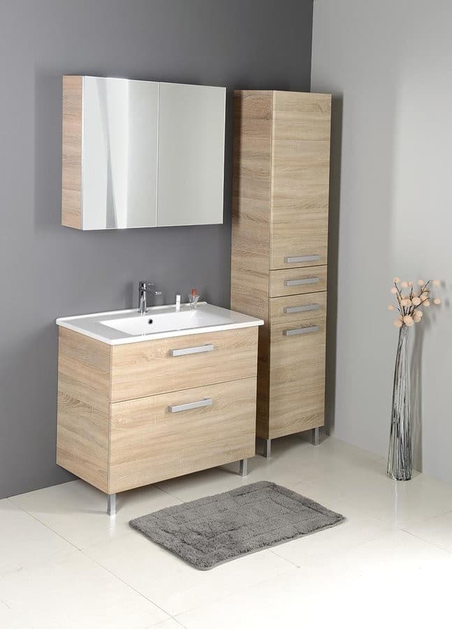 VEGA szafka z lustrem 60x70 cm dąb platin