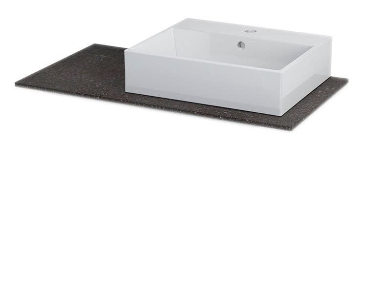 WAVE blat Rockstone 90x48 cm, prawy do umywalki PURITY