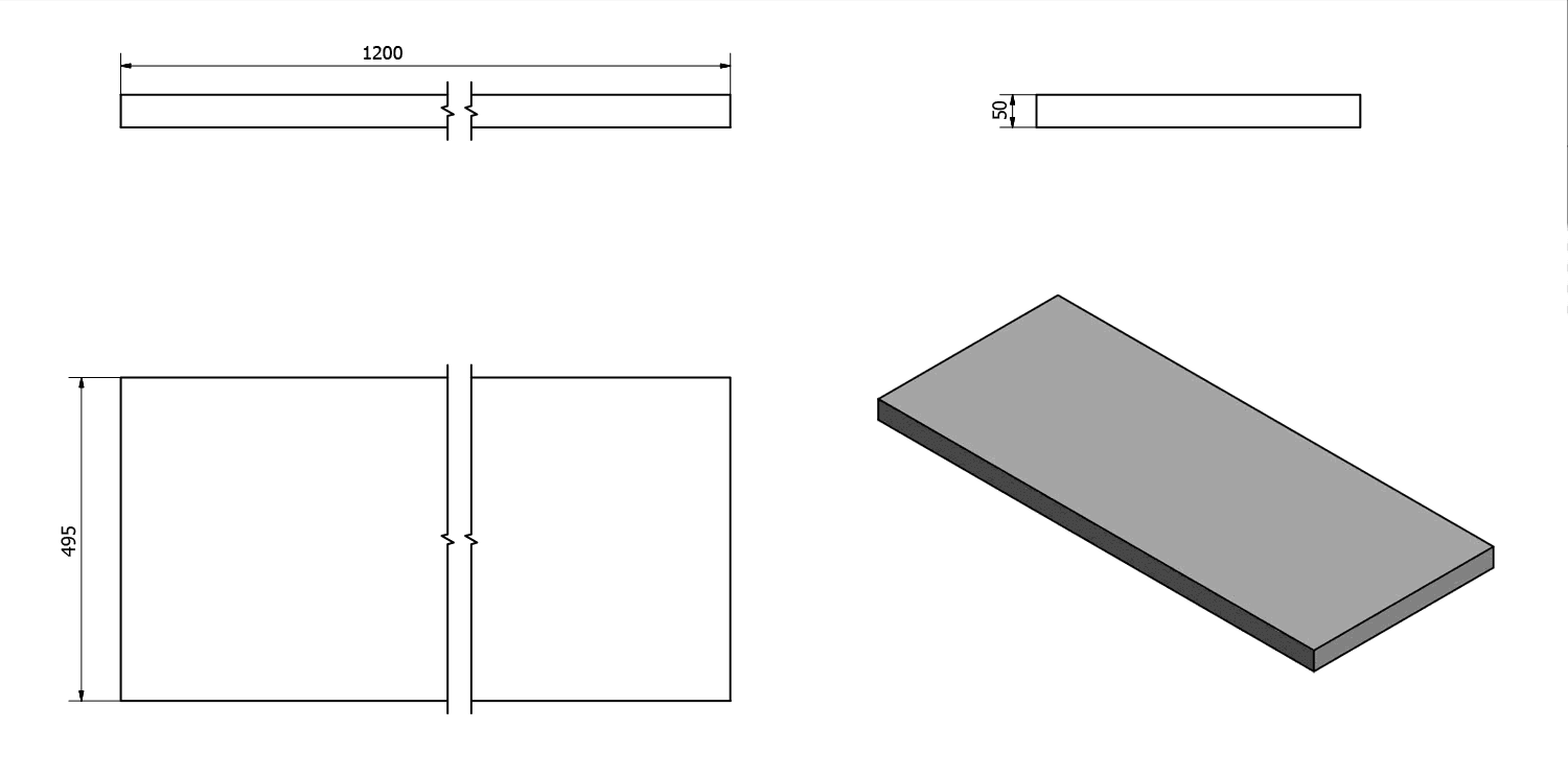 AVICE blat 120x50cm, orzech rustykalny