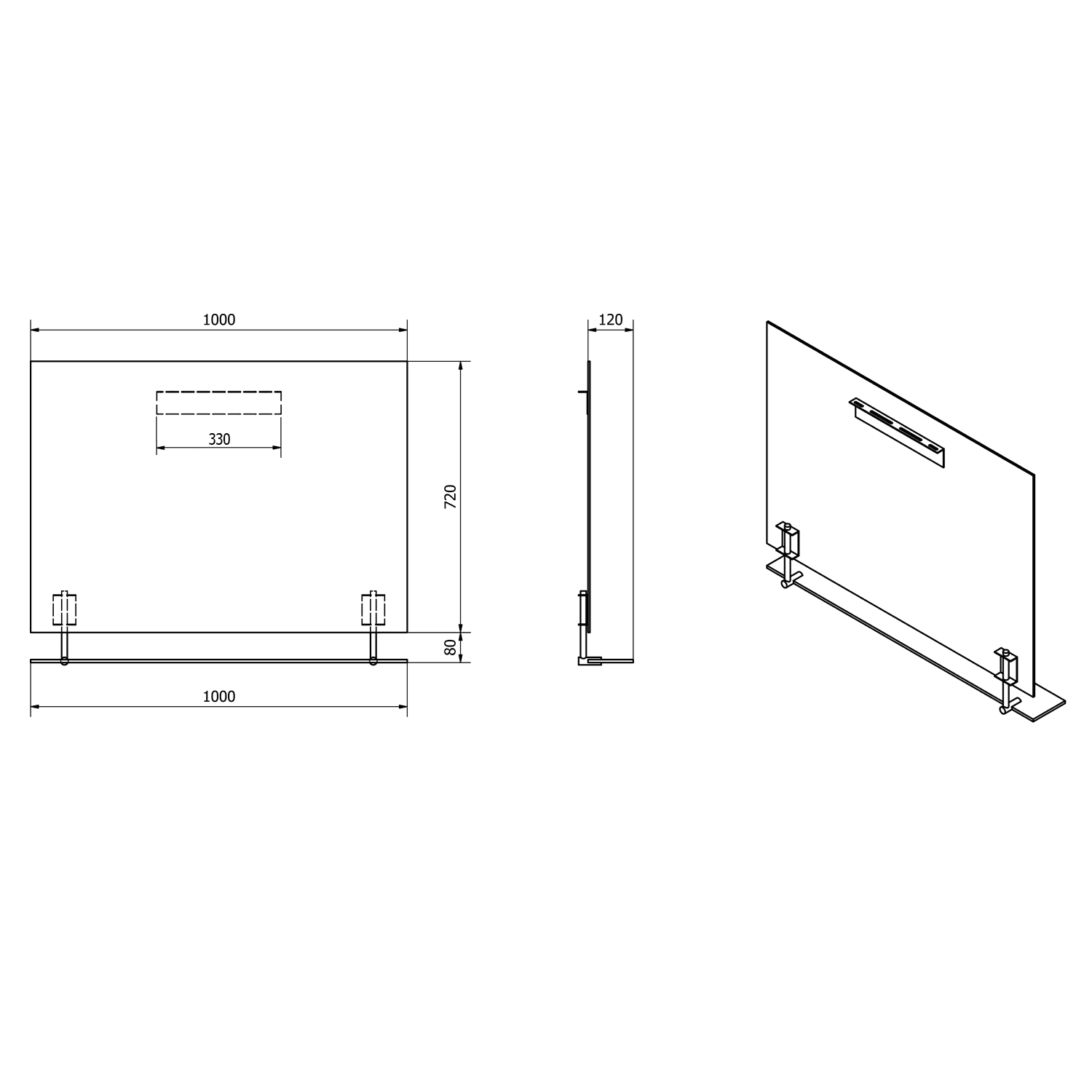 WEGA lustro z półką 1000x800 mm - nowoczesne wzornictwo