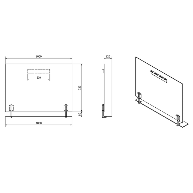 WEGA lustro z półką 1000x800 mm - nowoczesne wzornictwo