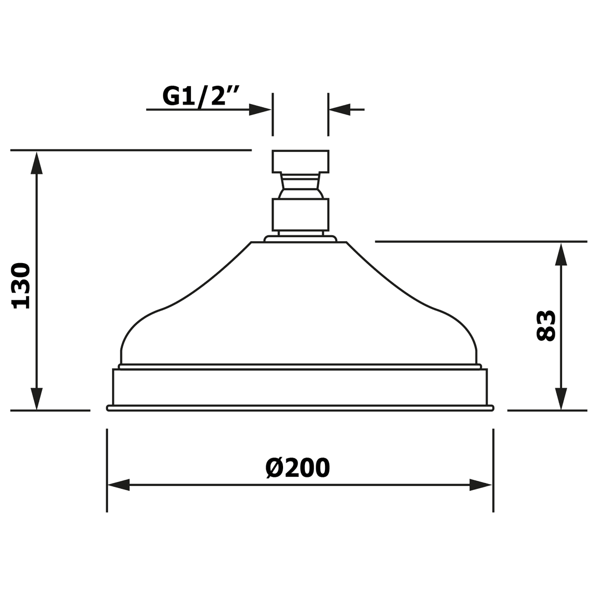 ANTEA deszczownia 200mm brązowa