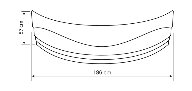Dunaj II panel boczny 55 cm do wanny z kompletem montażowym