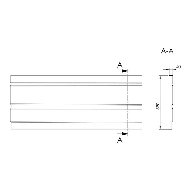 MAREA obudowa czołowa biała, 3,2 mm (02312)