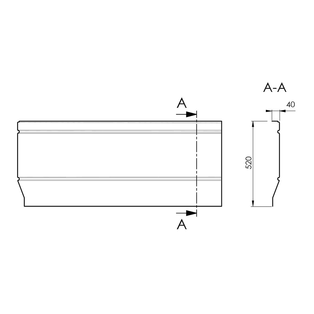 NILA obudowa czołowa biała z ABS/PMMA 3,2 mm