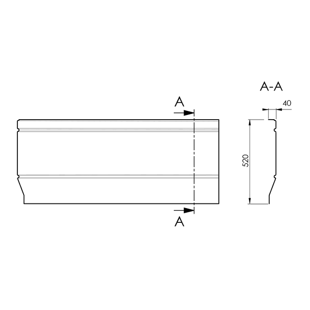 NILA obudowa czołowa biała z ABS/PMMA 3,2 mm