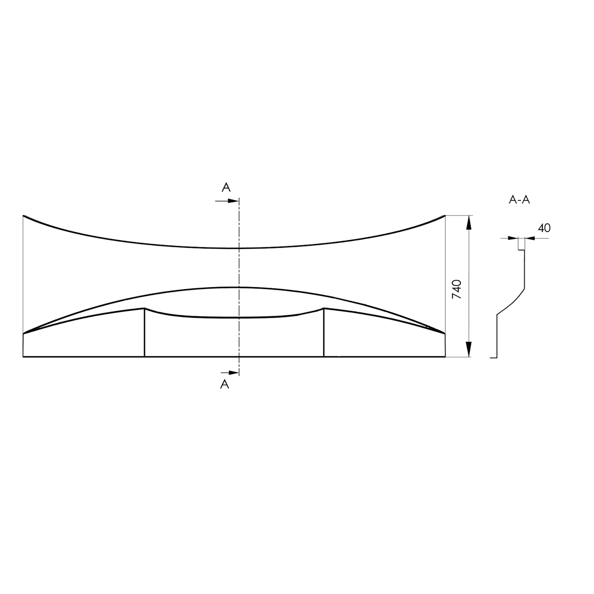 BERMUDA 165cm obudowa czołowa biała