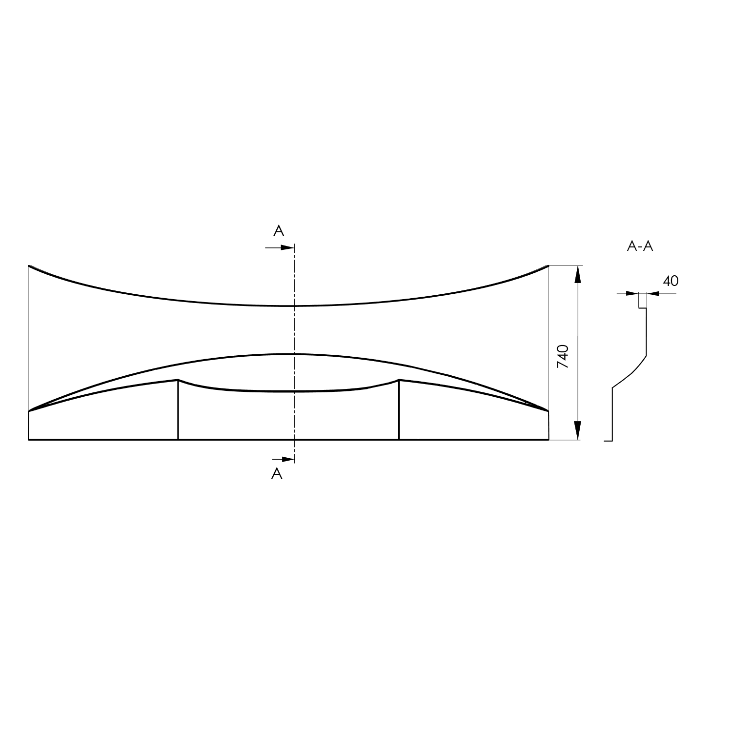 BERMUDA 165cm obudowa czołowa biała