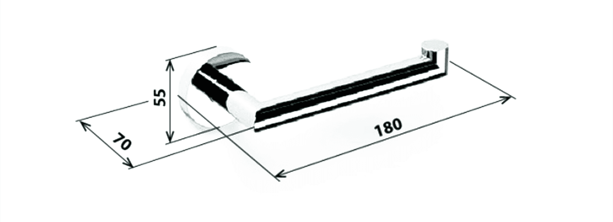 X-ROUND wieszak na papier toaletowy chromowany (104212032)