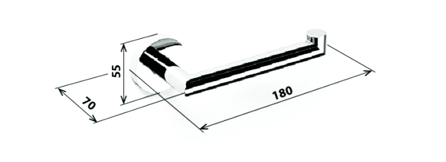 X-ROUND wieszak na papier toaletowy chromowany (104212032)