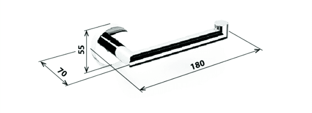 X-ROUND wieszak na papier toaletowy chromowany (104212032)