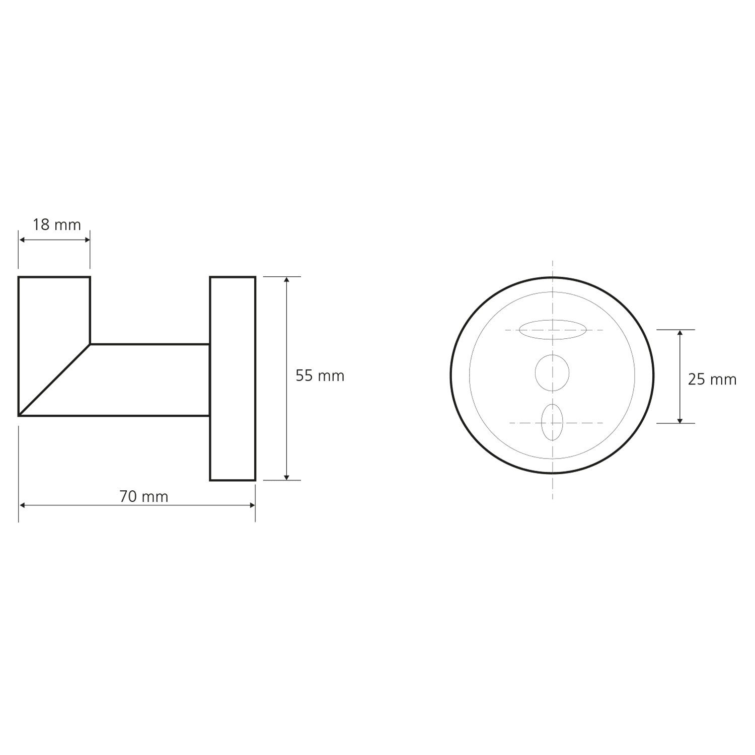 X-ROUND wieszak chromowany, okrągły (104206022)