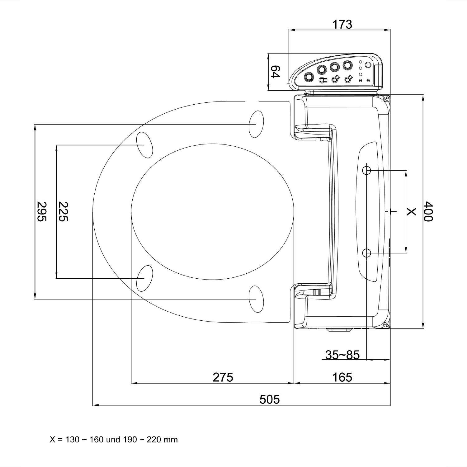 Blooming NB-R770 elektroniczny bidet z pilotem