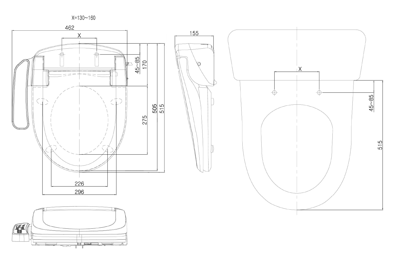 BLOOMING EKO PLUS bidet elektroniczny z funkcjami natrysku