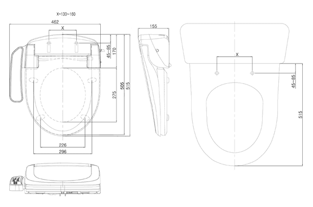 BLOOMING EKO PLUS bidet elektroniczny z funkcjami natrysku