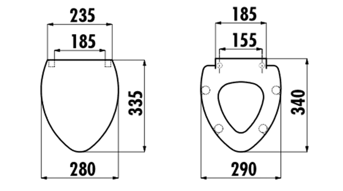KID deska WC Duroplast z metalowymi zawiasami (KC3041)